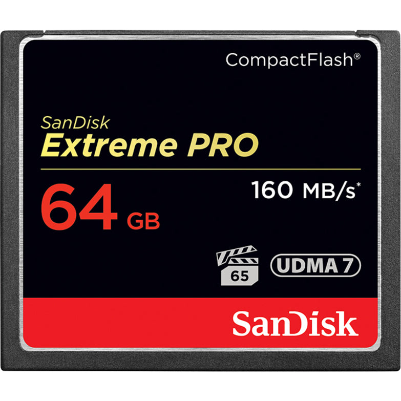 SanDisk SDCFXPS-064G-A46 Extreme Pro CompactFlash Memory Card 64GB, High-Speed Performance for Professional Photography