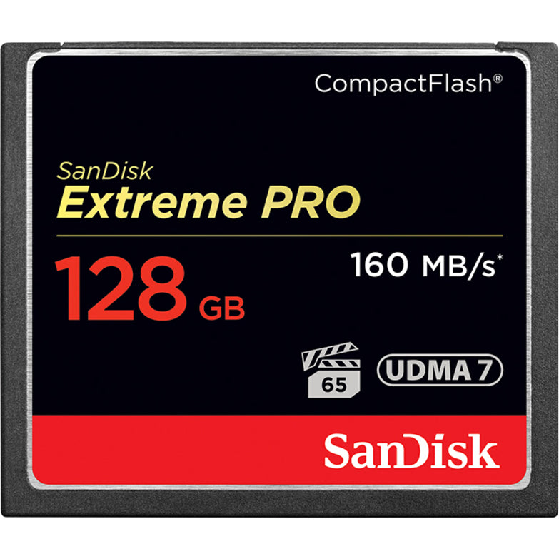SanDisk SDCFXPS-128G-A46 Extreme Pro CompactFlash Memory Card 128GB, High-Speed Performance for Professional Photography