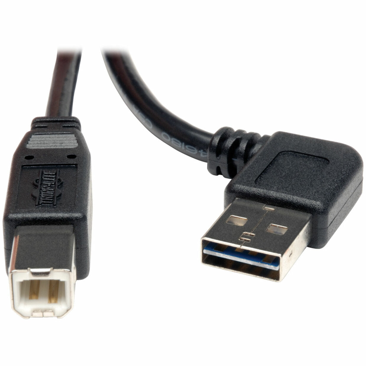 Tripp Lite UR022-006-RA Universal Reversible USB 2.0 Right Angle A-Male to B-Male Device Cable, 6ft