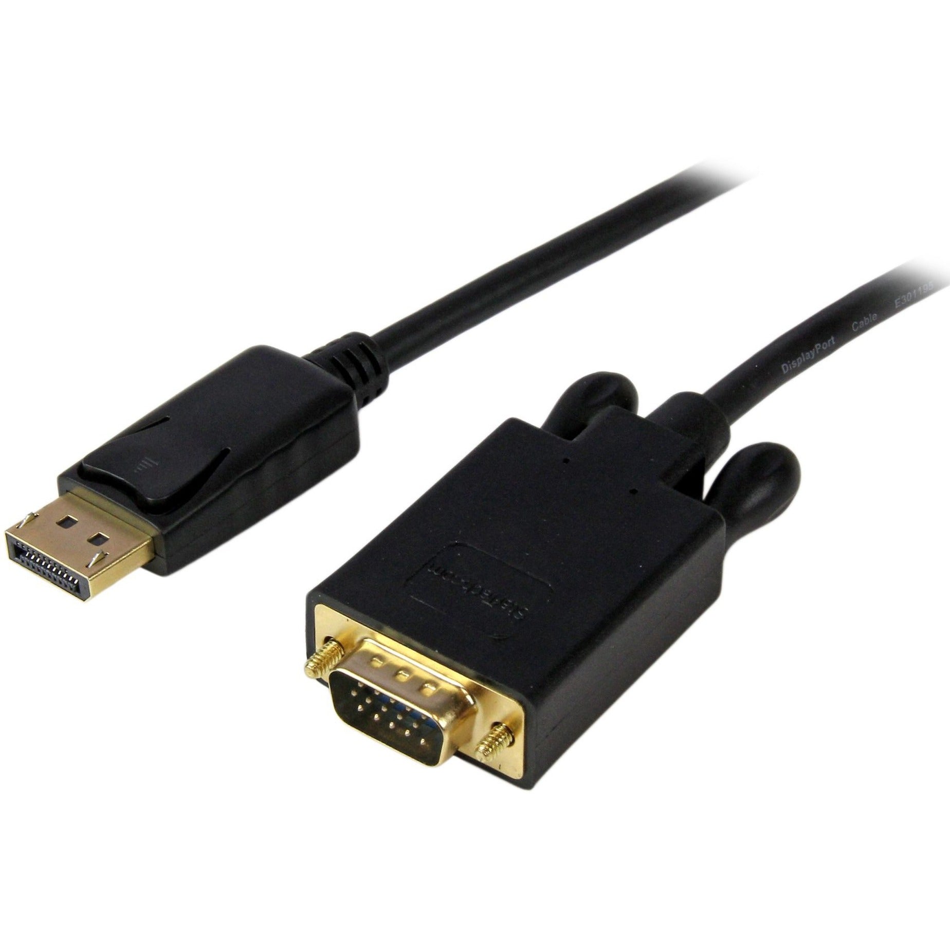 StarTech.com DP2VGAMM10B 10 ft DisplayPort to VGA Adapter Converter Cable, Black