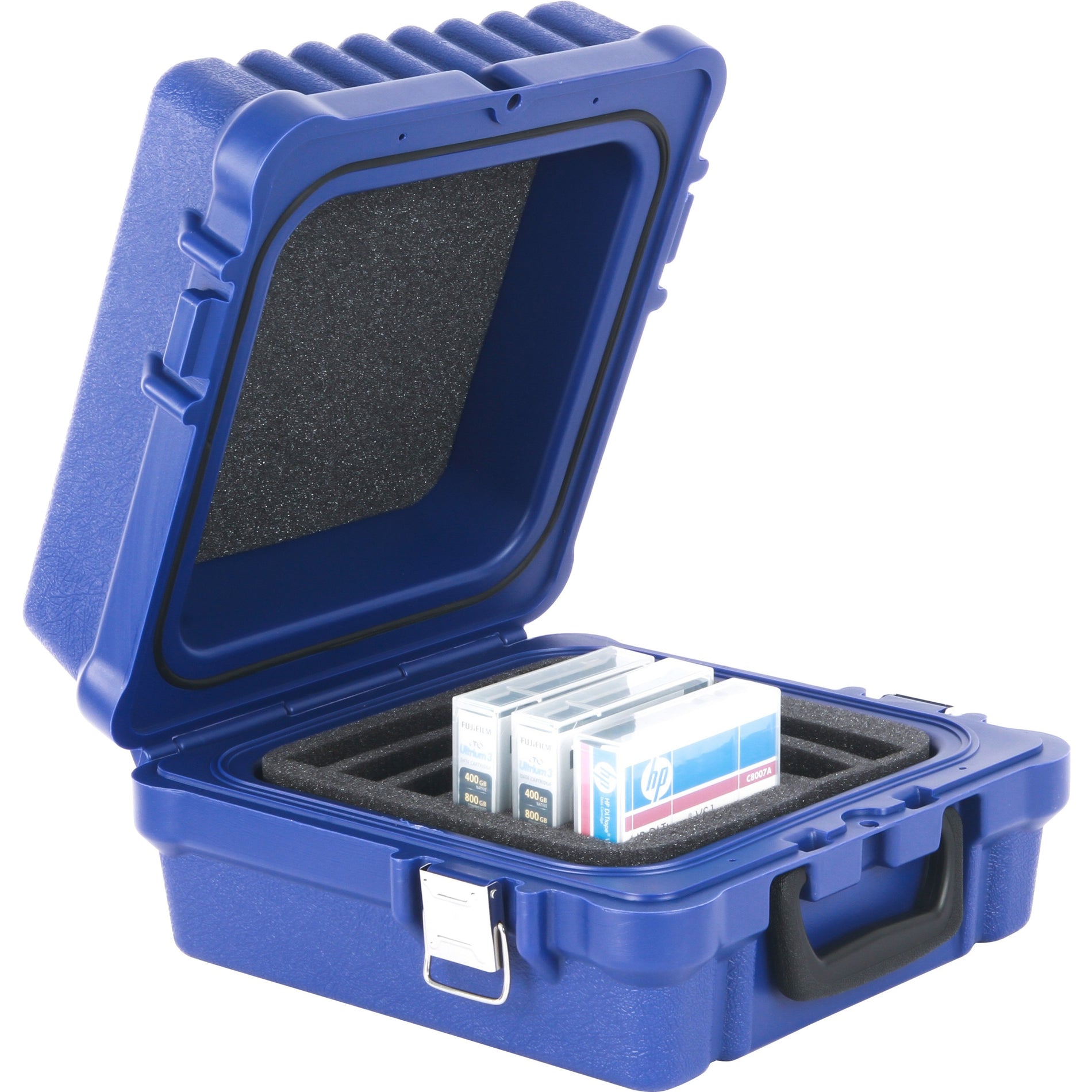 Turtle 01-679103 LTO / DLT / RDX-10 Blue, Waterproof, Foam Slots Data Tape Cartridge Case