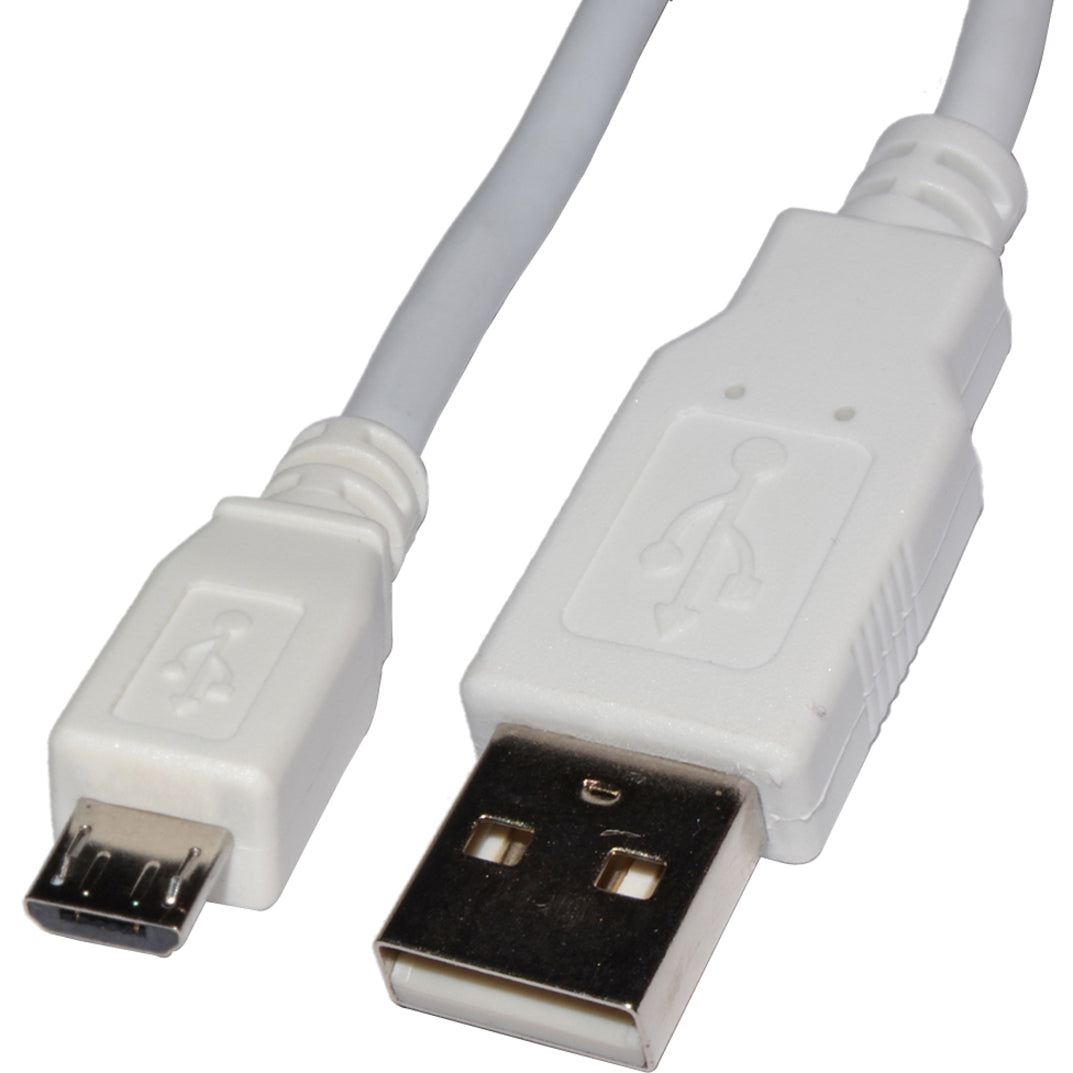 4XEM 4XMUSB10WH Micro USB Cable, 10 ft Data Transfer Cable, White