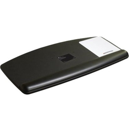 3M KP100LE Adjustable Keyboard Tray Platform, Ergonomic Black Wood Design with Gel Wristrests