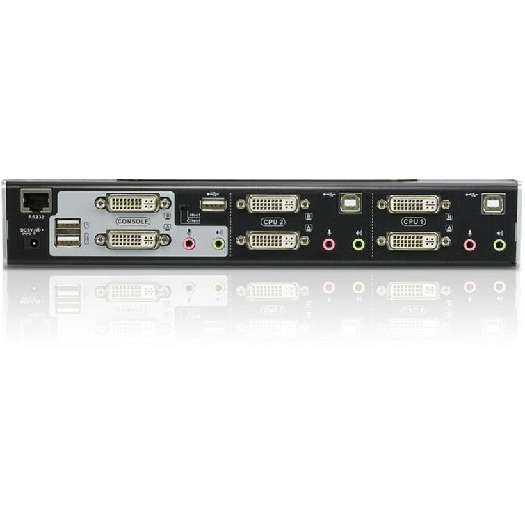 ATEN CS1642A 2-Port USB DVI Dual View KVMP Switch-TAA Compliant, WQXGA, 2560 x 1600, Mac/Linux/PC/Sun, 6 DVI Ports, 6 USB Ports, 1 Network (RJ-45) Port, 5V DC, 10.60W
