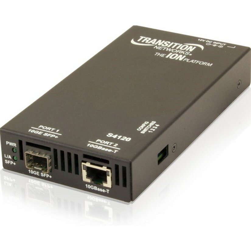 Transition Networks S4120-1048-NA 10GBase-T Copper to Fiber Media Converter, 10 Gigabit Ethernet, Twisted Pair