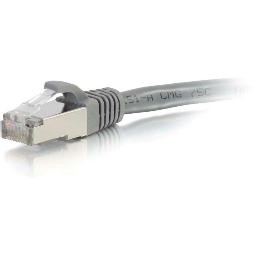 C2G 00644 7ft Cat6a Snagless Shielded (STP) Network Patch Cable, Gray
