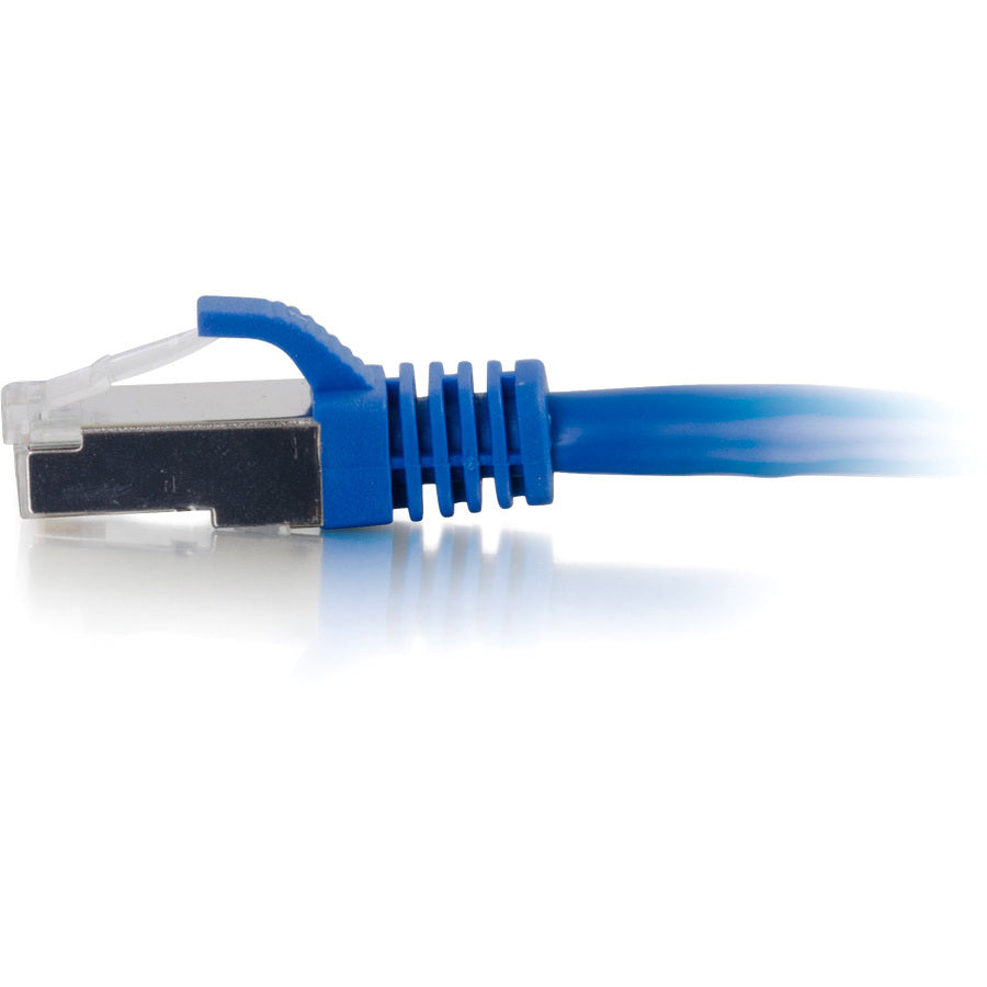 C2G 00673 2ft Cat6a Snagless Shielded (STP) Network Patch Cable - Blue, Stranded, Molded, Copper, UL94V-0, ANSI/TIA 568 C.2 Cat6a