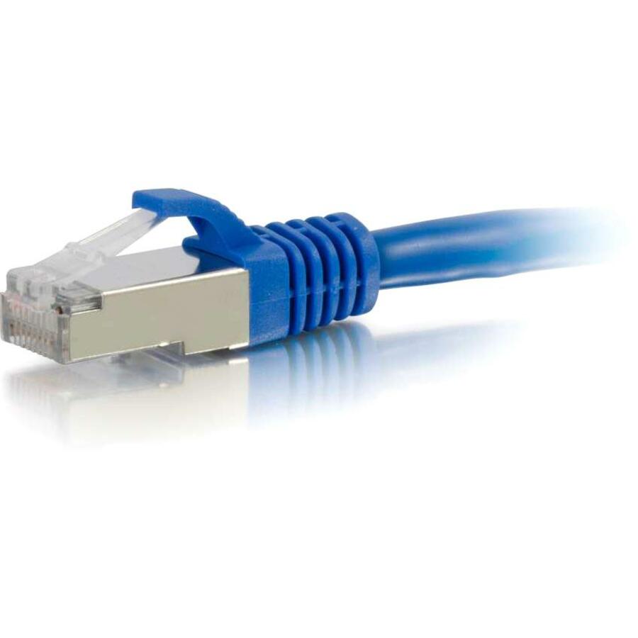 C2G 00683 14ft Cat6a Snagless Shielded (STP) Network Patch Cable, Blue - High-Speed Ethernet Cable for Network Devices
