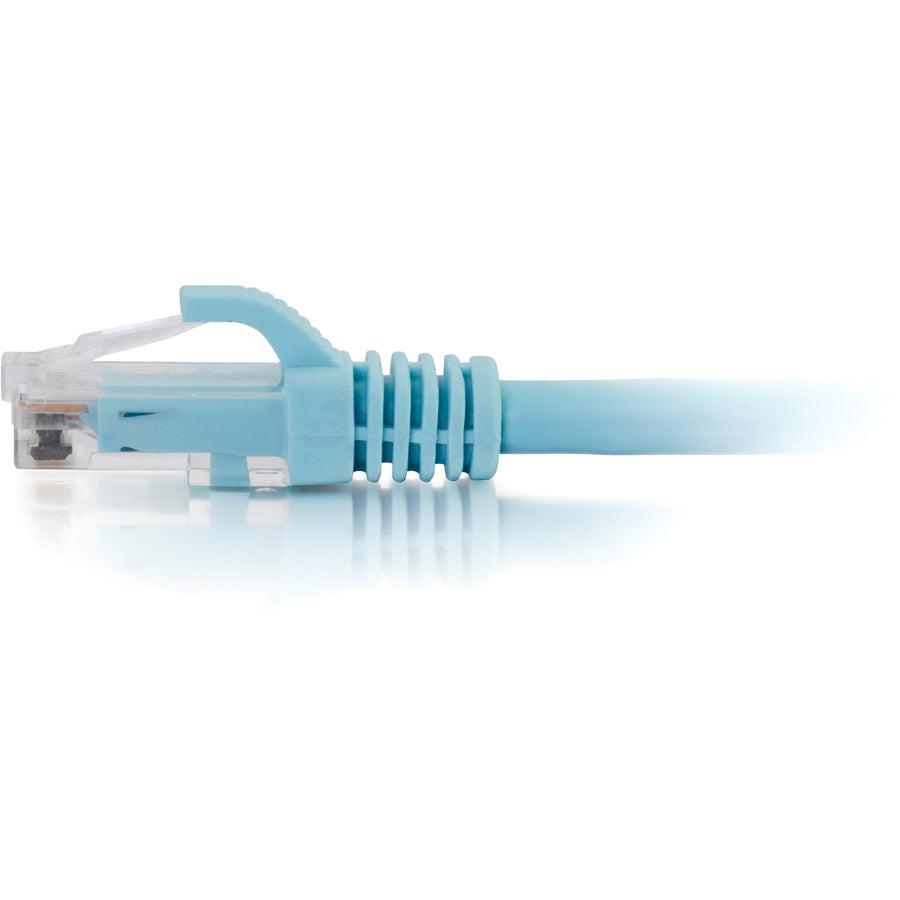 C2G 00757 1ft Cat6a Snagless Unshielded (UTP) Network Patch Ethernet Cable, Aqua