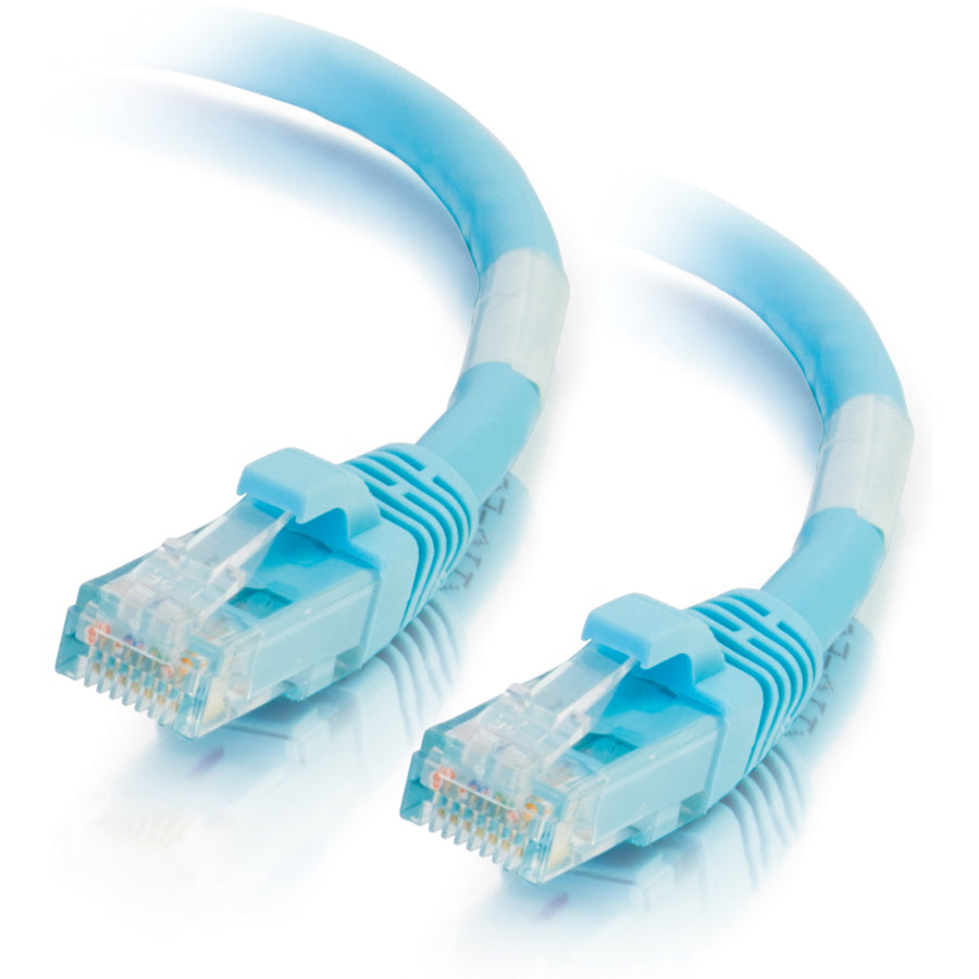 C2G 00766 10ft Cat6a Unshielded Ethernet Cable, Aqua - High-Speed Network Patch Cable