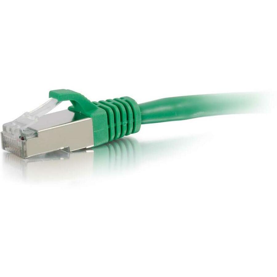 C2G 00825 1ft Cat6 Snagless Shielded (STP) Ethernet Network Patch Cable, Green