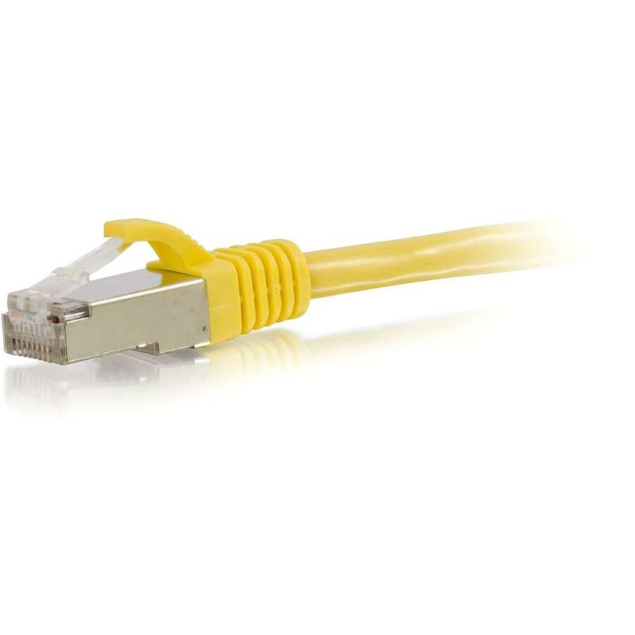 C2G 00859 1ft Cat6 Snagless Shielded (STP) Network Patch Cable, Yellow