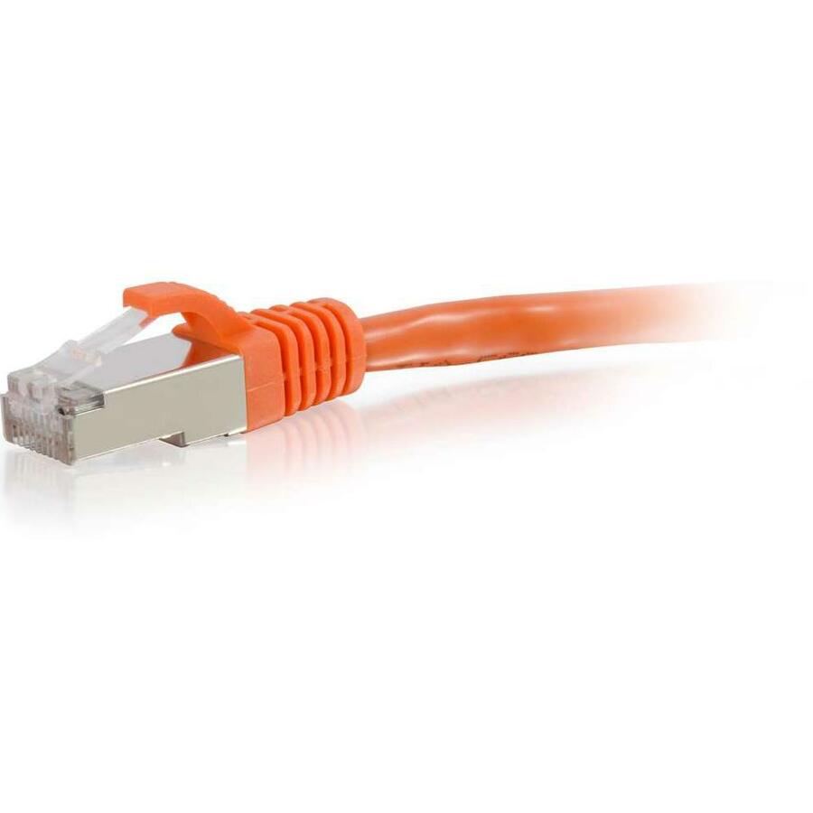 C2G 00876 1ft Cat6 Snagless Shielded (STP) Network Patch Cable, Orange