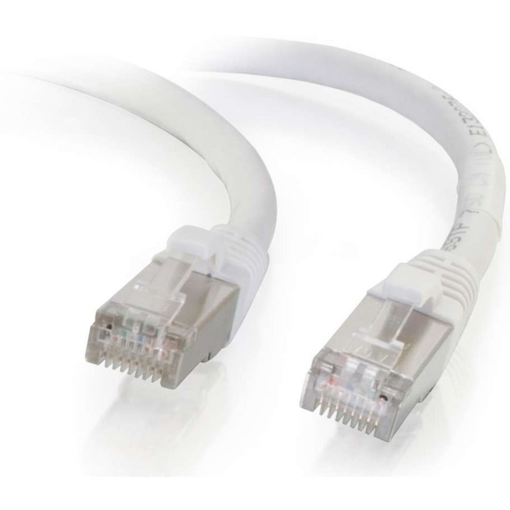 C2G 00915 2ft Cat6 Snagless Shielded (STP) Network Patch Cable, White - Lifetime Warranty, UL94V-0, ANSI/TIA 568 C.2 Cat6