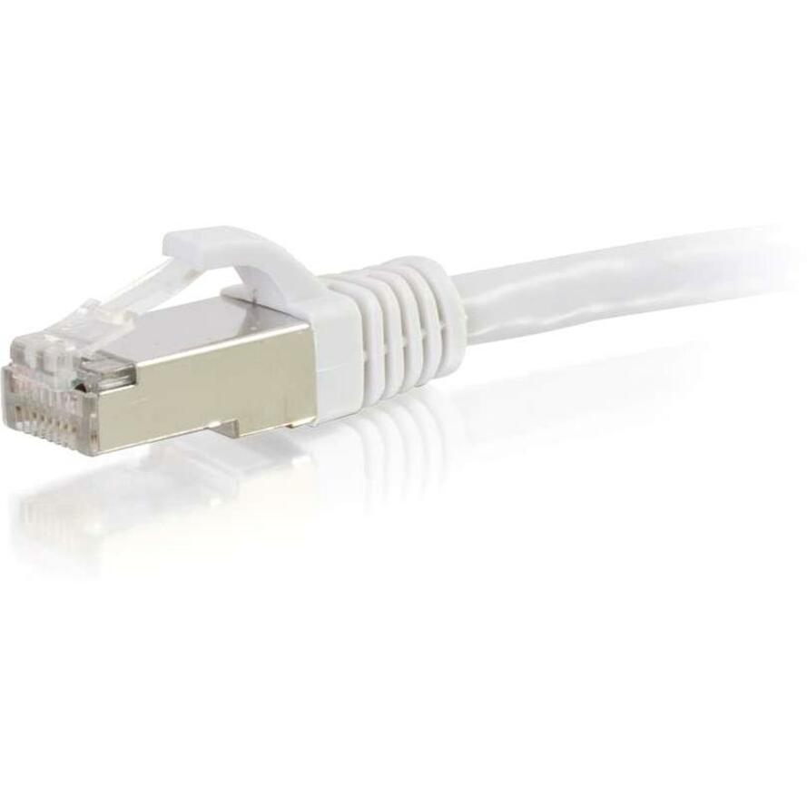 C2G 00916 3ft Cat6 Snagless Shielded (STP) Network Patch Cable, White