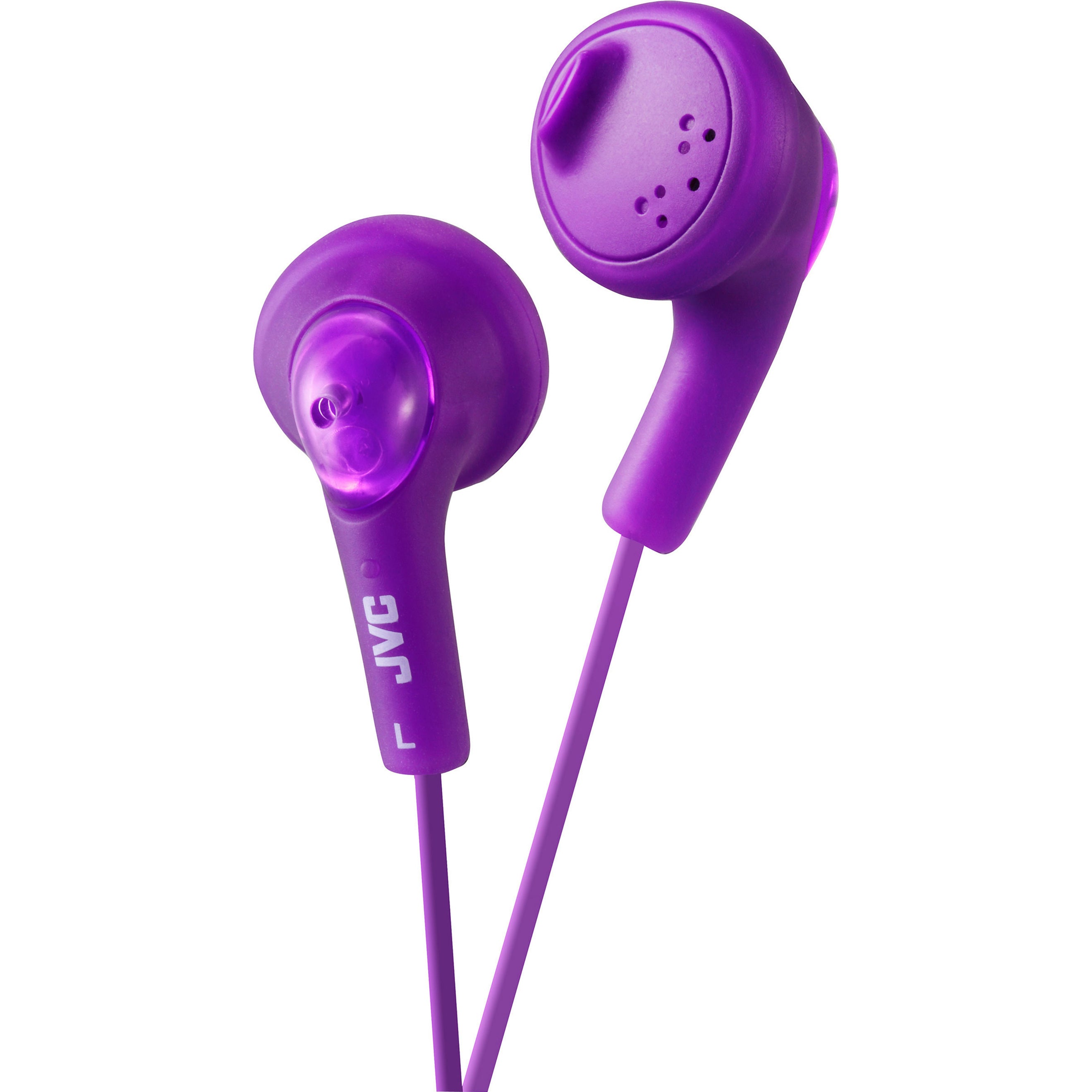 JVC HA-F160-V Gumy Earphone, Violet, Bass Boost, Tangle Resistant Cable