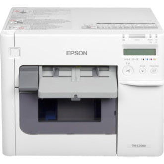 Epson C31CD54011 TM-C3500 Label Printer, Color Inkjet Printer with Automatic Cutter