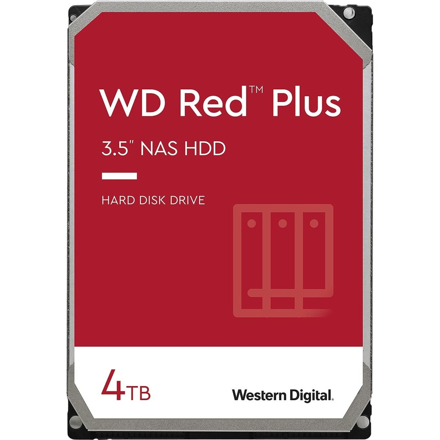 WD WD40EFRX Red Plus 4TB NAS Hard Drive, 3.5" Internal, SATA/600