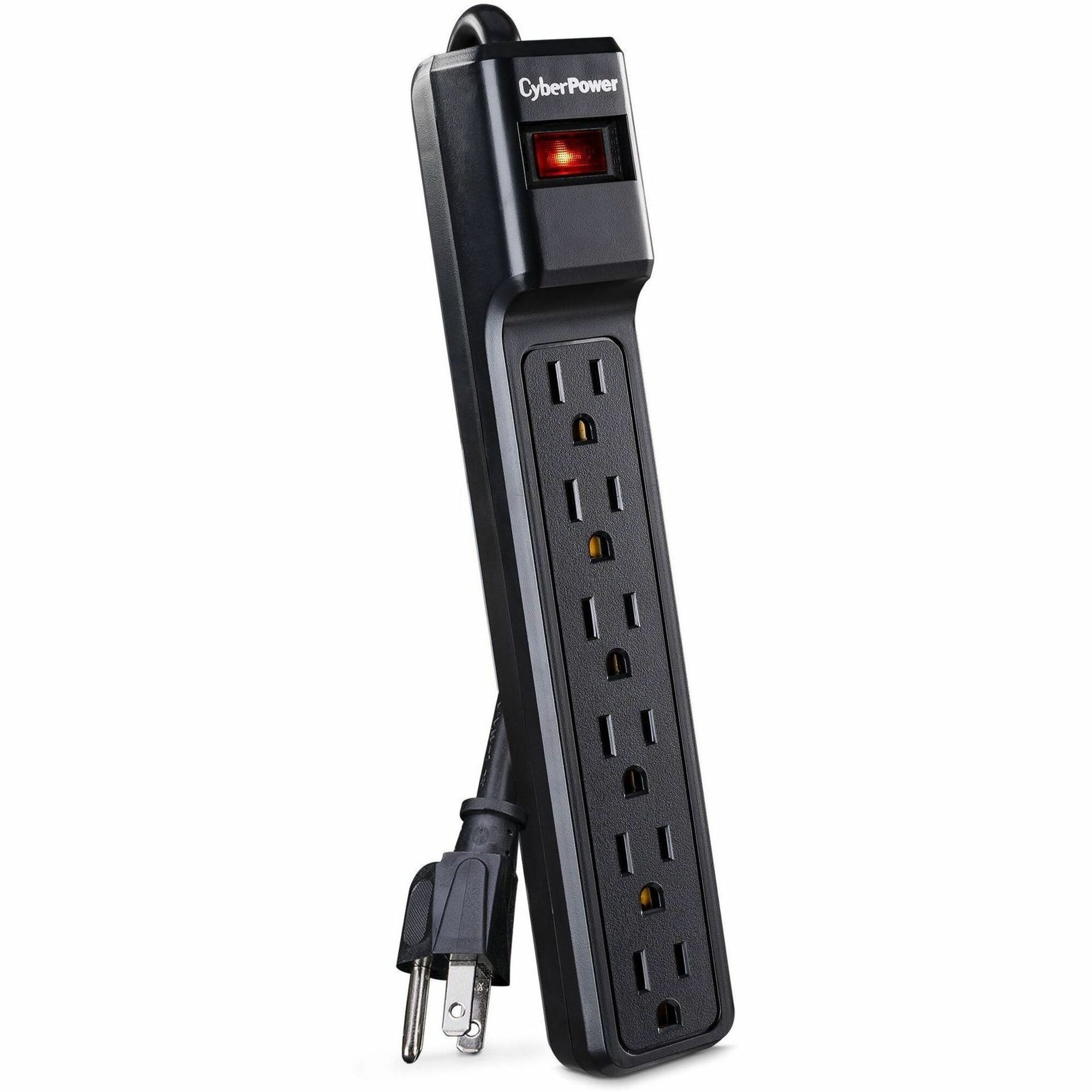 CyberPower CSB604 Essential 6-Outlets Surge Suppressor with 900 Joules and 4FT Cord, Protect Your Electronics with Lifetime Warranty