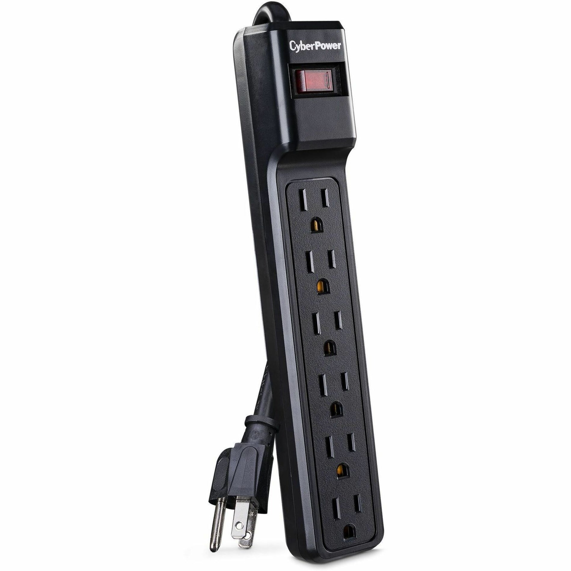 CyberPower CSB6012 Essential 6-Outlets Surge Suppressor with 1200 Joules and 12FT Cord, Lifetime Warranty, 125V AC