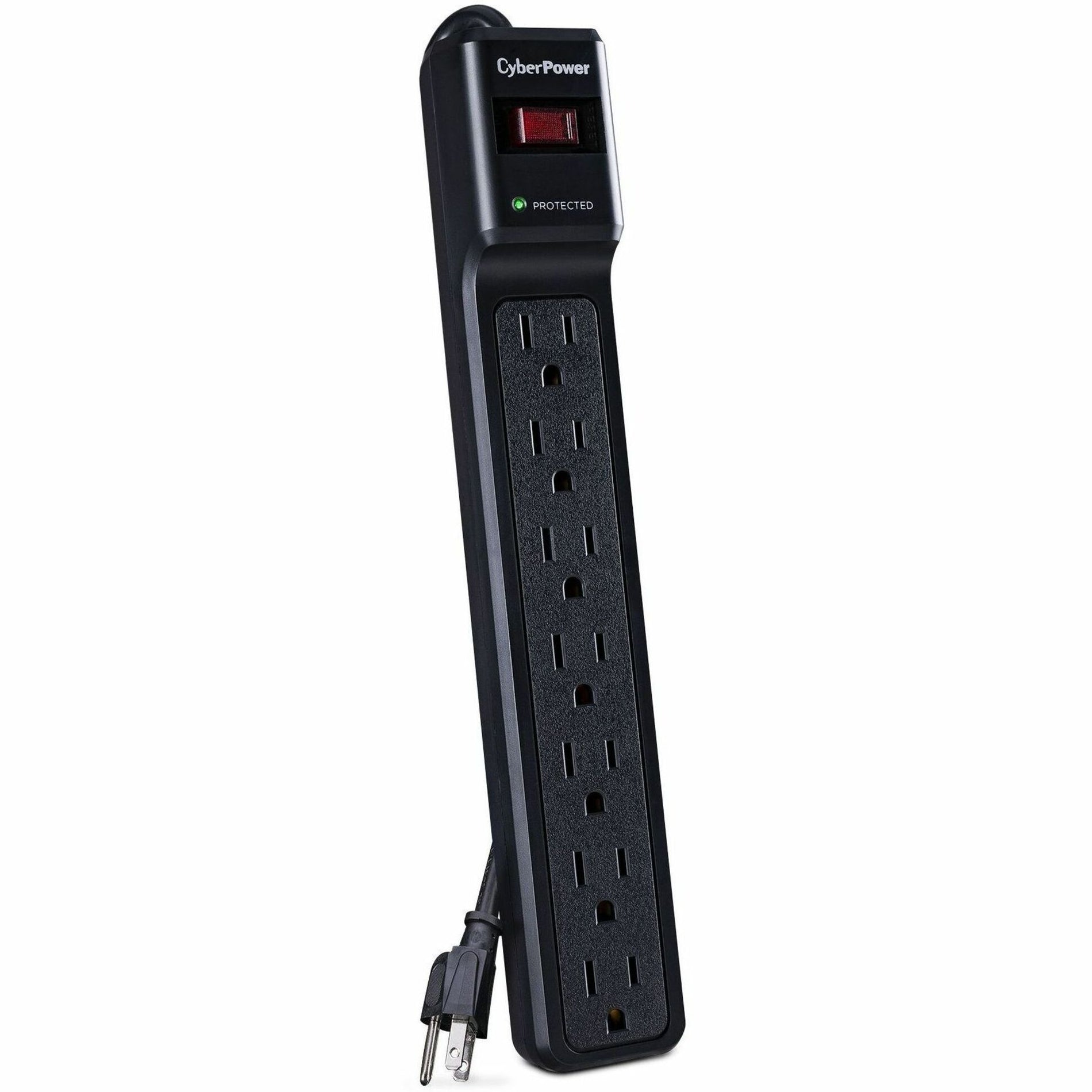 CyberPower CSB7012 Essential 7-Outlets Surge Suppressor with 1500 Joules and 12FT Cord, Lifetime Warranty, EMI/RFI Filters