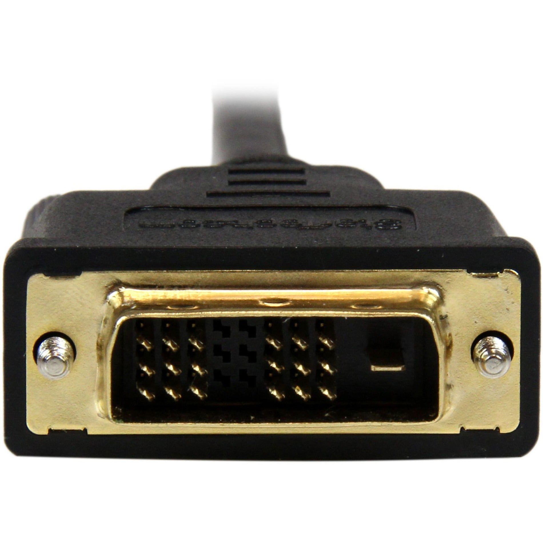 StarTech.com HDCDVIMM2M 2m Mini HDMI to DVI-D Cable - M/M, Active, Passive, EMI Protection, Fray Resistant, Damage Resistant, Molded, Strain Relief, 6.56 ft Cable Length, Gold Plated Connectors, 1920 x 1200 Supported Resolution