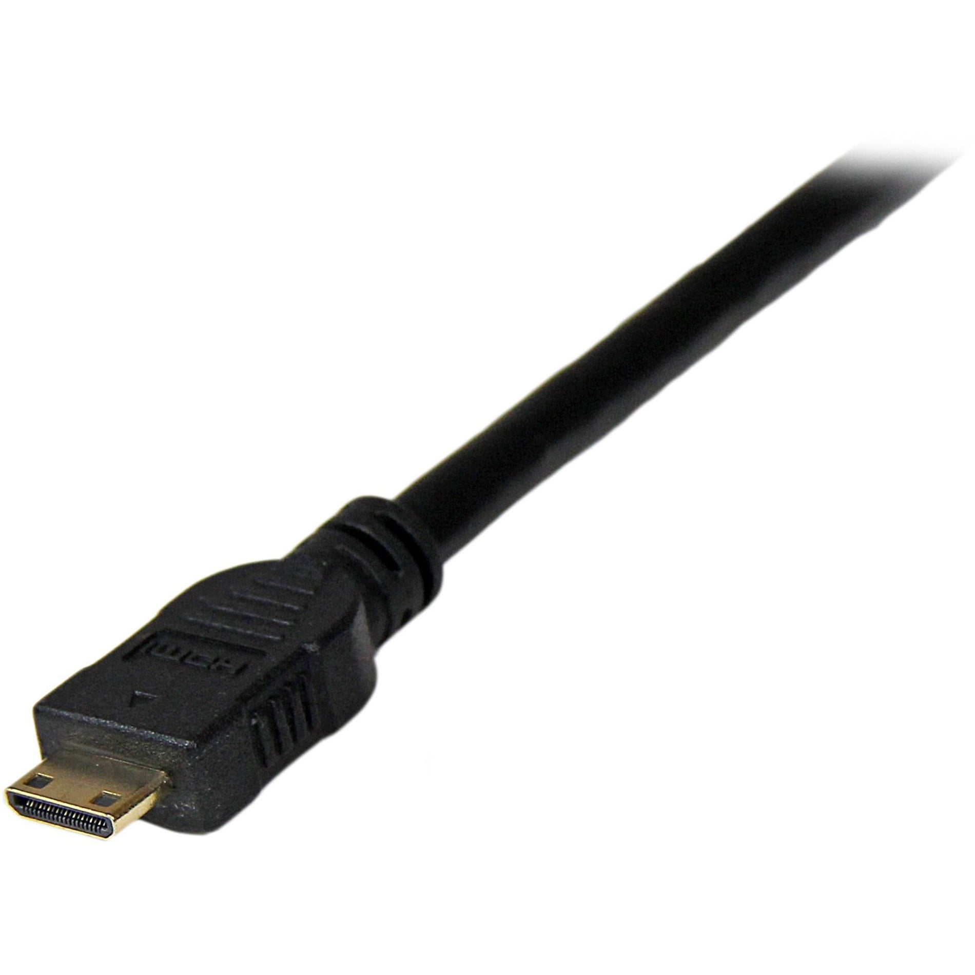 StarTech.com HDCDVIMM1M 1m Mini HDMI to DVI-D Cable - M/M, Molded, Strain Relief, EMI Protection, Damage Resistant, Fray Resistant, Active, 3.28 ft, Gold Plated Connectors, 1920 x 1200 Supported Resolution