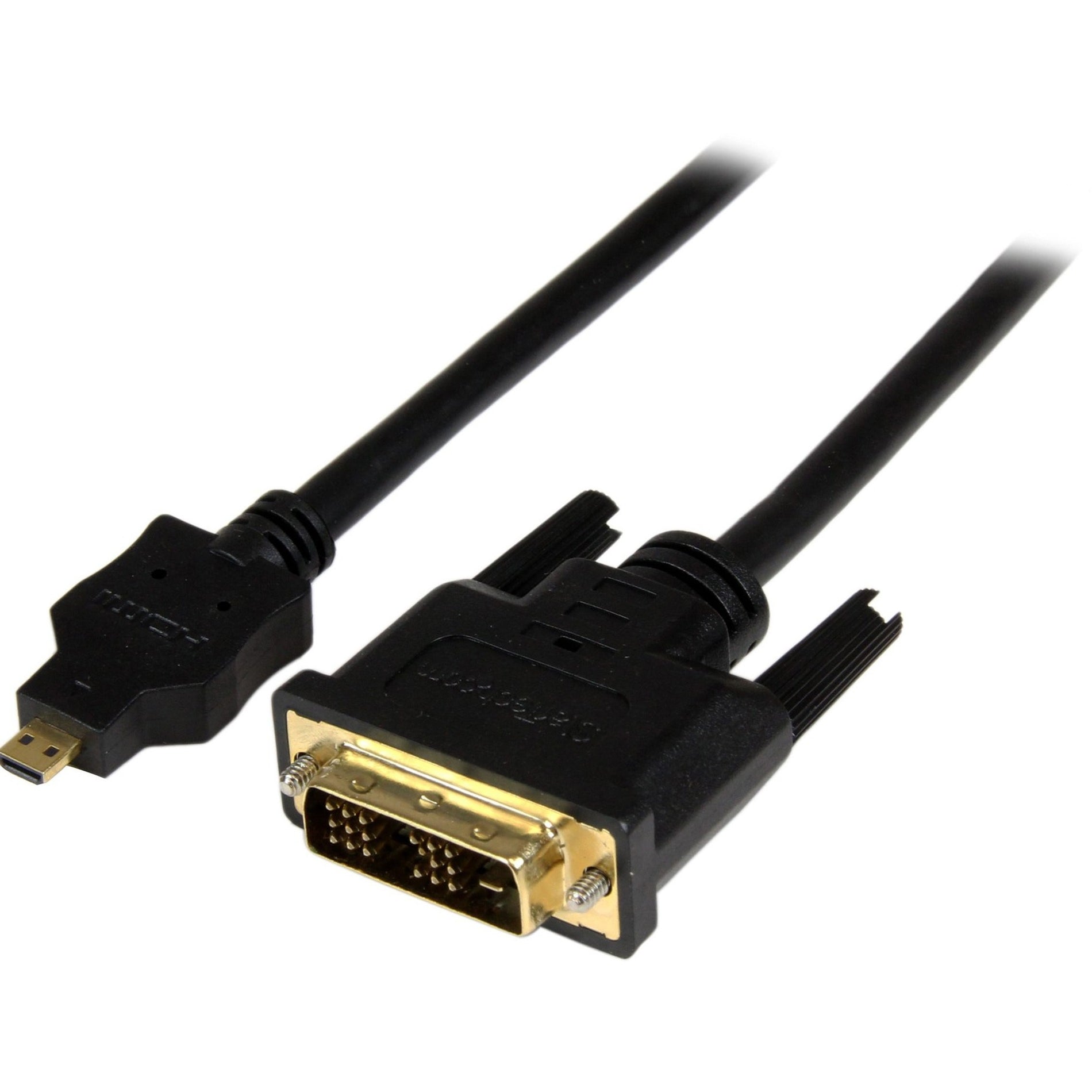 StarTech.com HDDDVIMM1M 1m Micro HDMI to DVI-D Cable - M/M, Fray Resistant, Flexible, EMI Protection