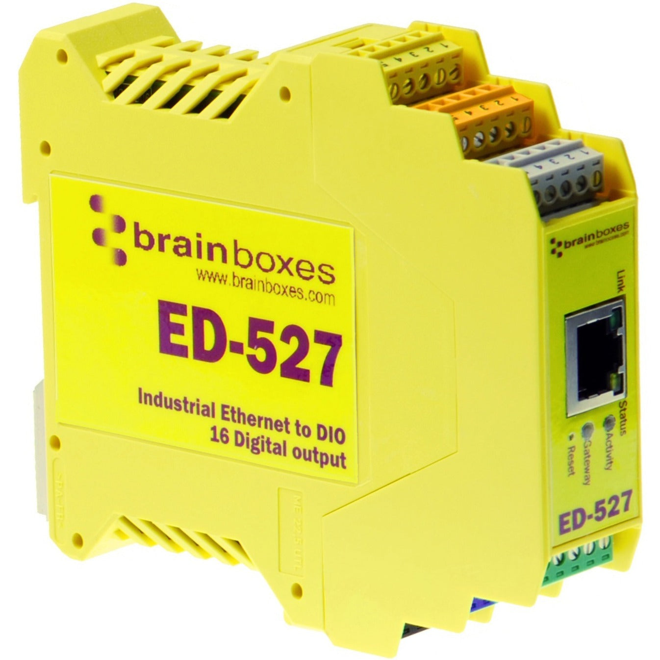Brainboxes ED-527 Ethernet to 16 Digital Outputs + RS485 Gateway, Industrial Grade, Lifetime Warranty