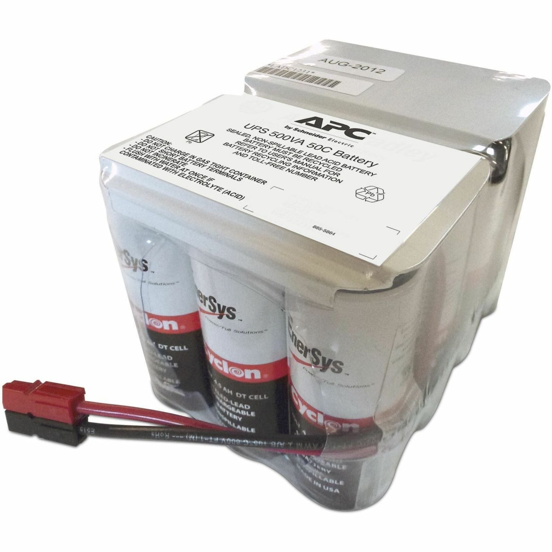 APC APCRBC136 Replacement Battery Cartridge # 136, 108 VAh, 24 V DC, Lead Acid, 5 Year Battery Life