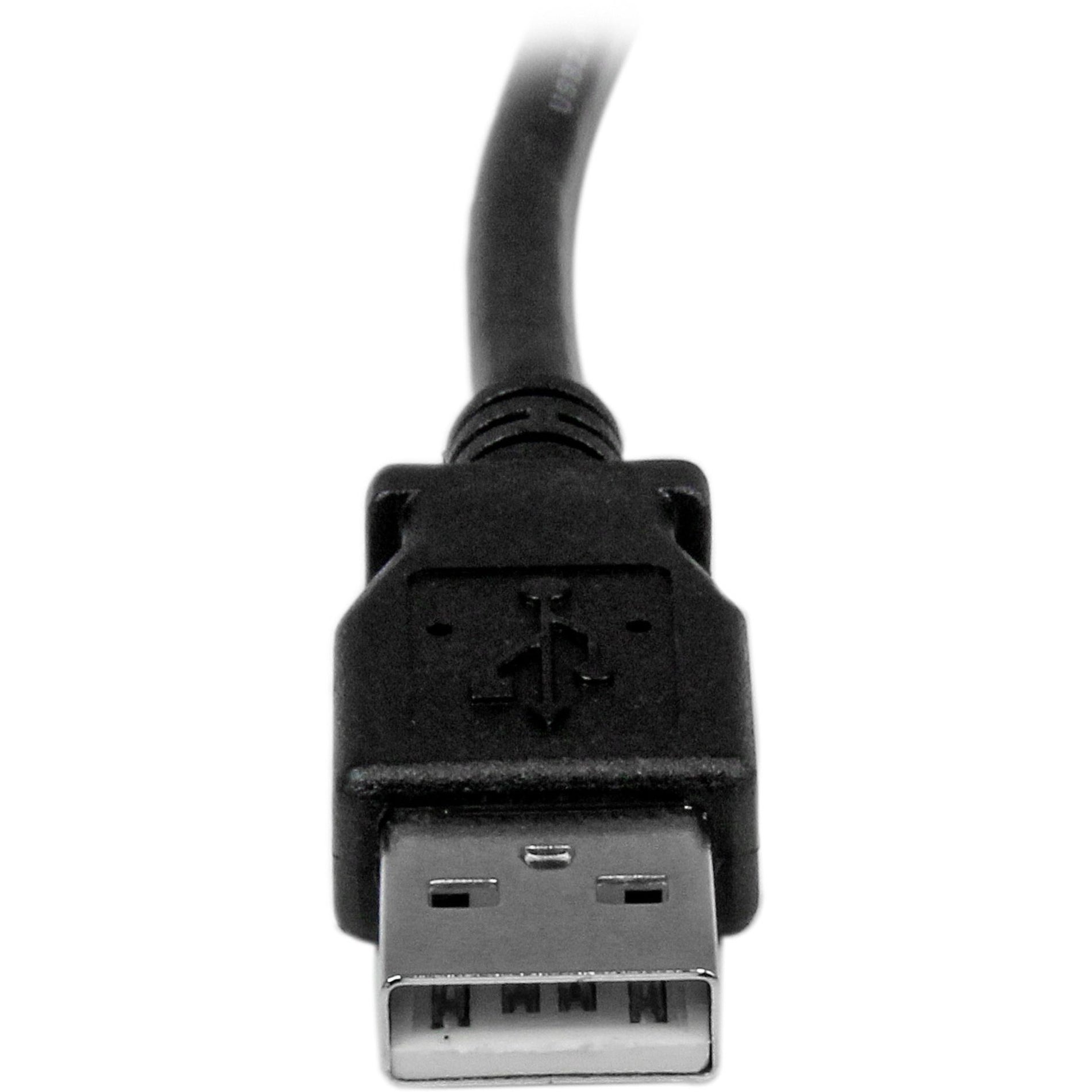 StarTech.com USBAB2ML 2m USB 2.0 A to Left Angle B Cable - M/M, 480 Mbit/s Data Transfer Rate, for Scanner, Printer, Hard Drive