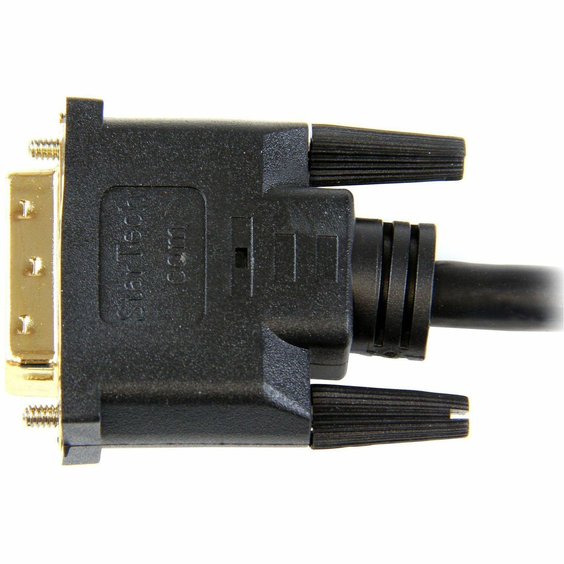 StarTech.com HDDVIMM3 3 ft HDMI to DVI-D Cable - M/M, Molded, Strain Relief, Passive, Copper Conductor, Gold Plated Connectors