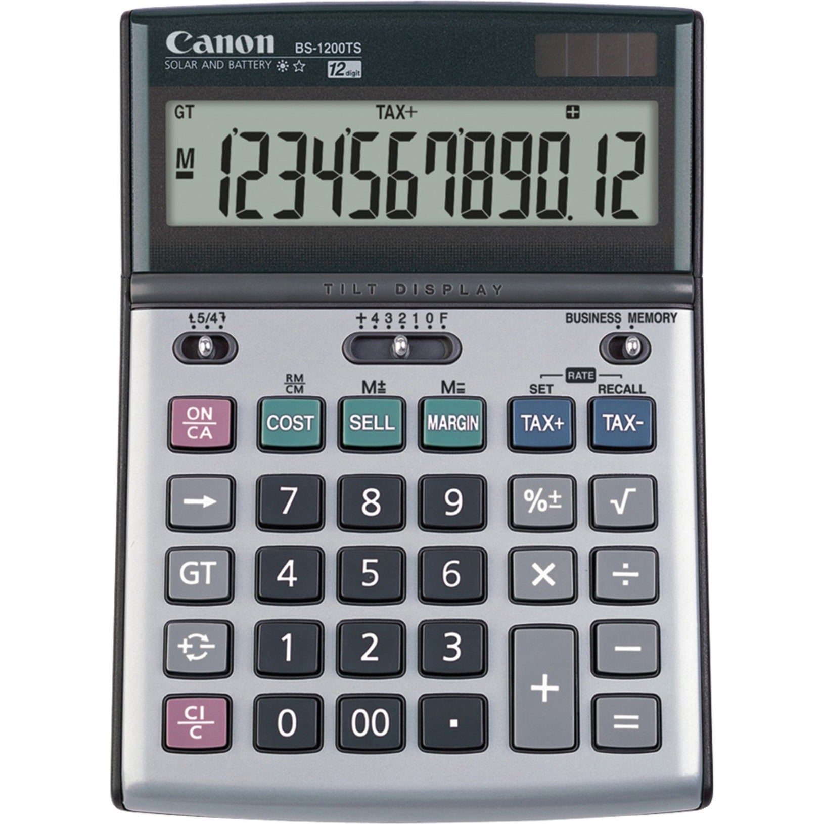 Canon 8507A010 BS-1200TS Portable Display, Simple Calculator with Tilt Display, Adjustable Display, and More