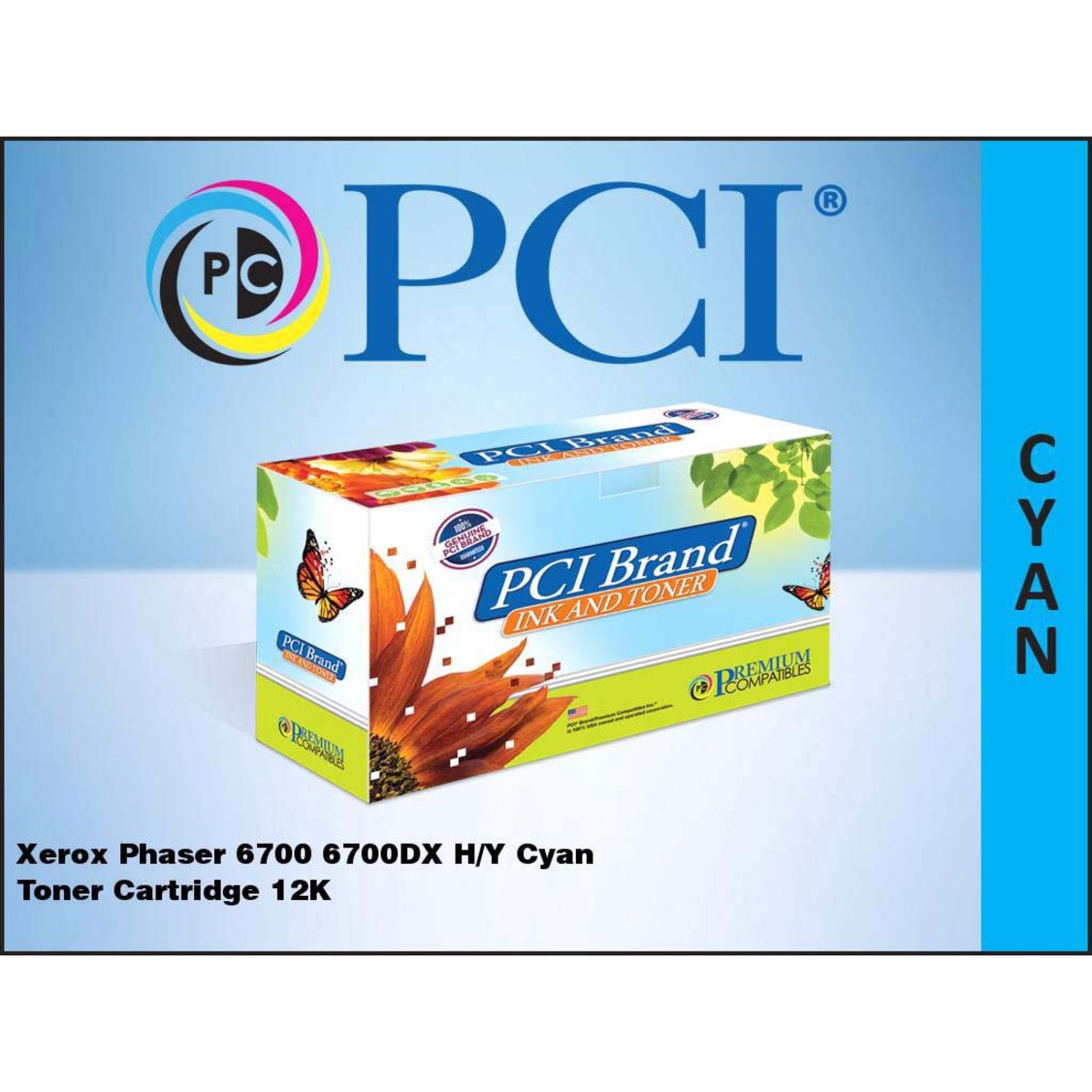 Premium Compatibles PHASER 6700 106R01507 CYAN TONER CTG 12K (106R01507-PCI)