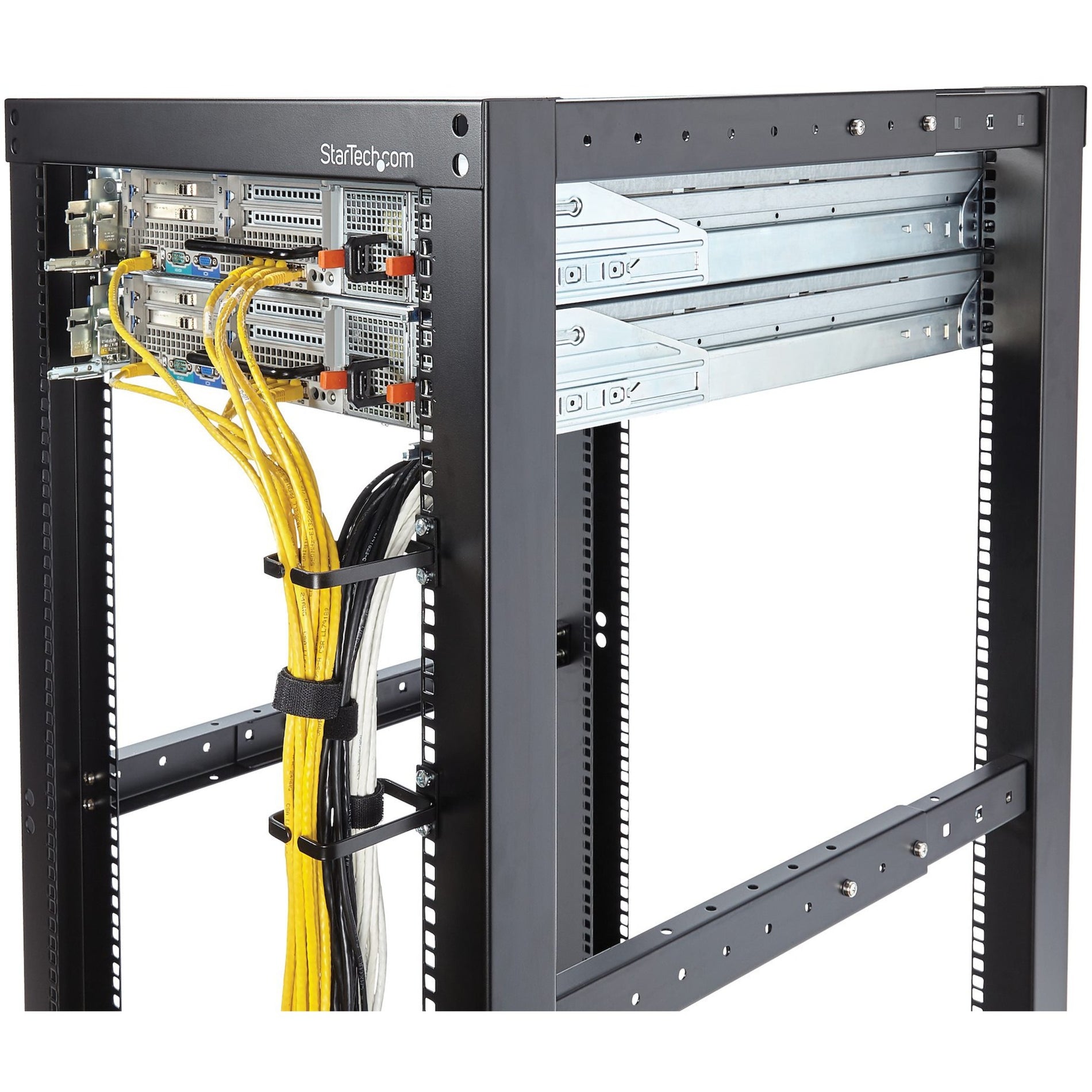 StarTech.com CMHOOK1U 1U Vertical Server Rack Cable Management D-Ring Hook - Neatly Organize Cables and Improve Rack Efficiency