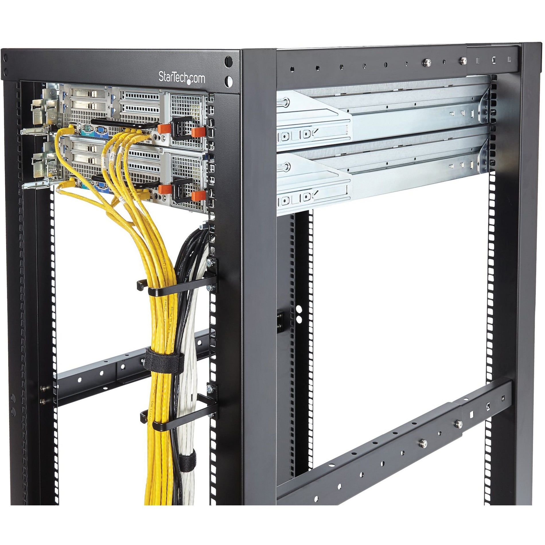 StarTech.com CMHOOK1UN 1U Vertical Server Rack Cable Management D-Ring Hook - Neatly Organize Cables and Wires