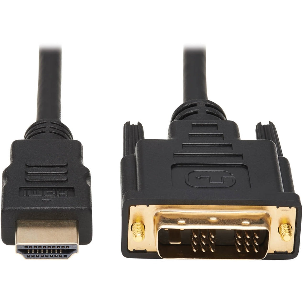 Tripp Lite P566-012 12-ft. HDMI to DVI Gold Digital Video Cable, EMI/RF Protection, 5 Gbit/s Data Transfer Rate, 1920 x 1080 Supported Resolution, Black
