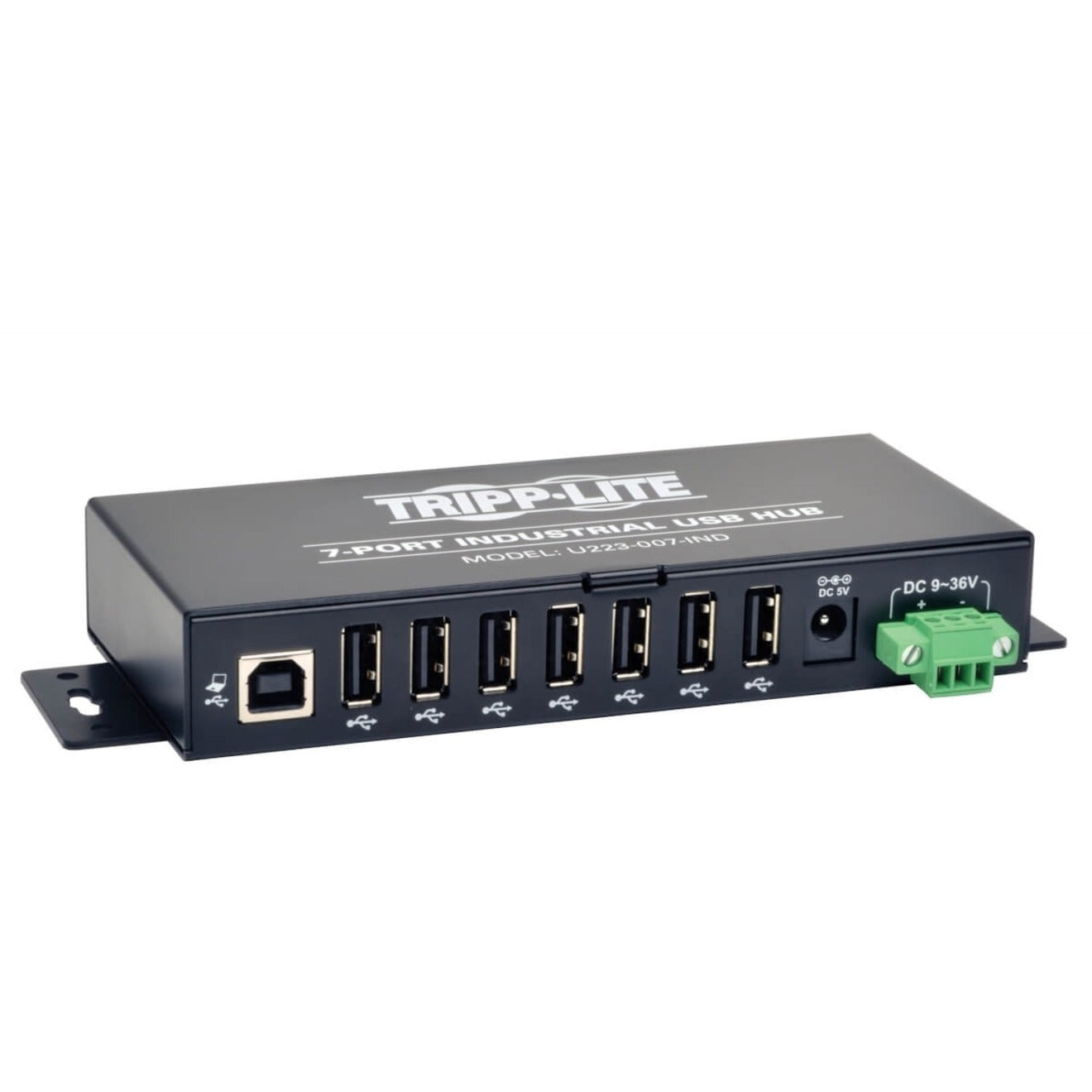 Tripp Lite U223-007-IND 7-Port Industrial USB 2.0 Hub with 15kV ESD Immunity, High-Speed Data Transfer and ESD Protection
