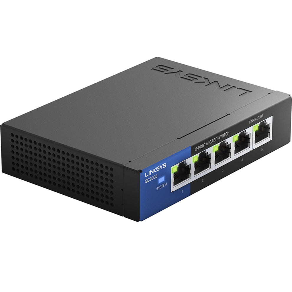 Linksys SE3005 5-Port Gigabit Ethernet Switch, High-Speed Network Connectivity