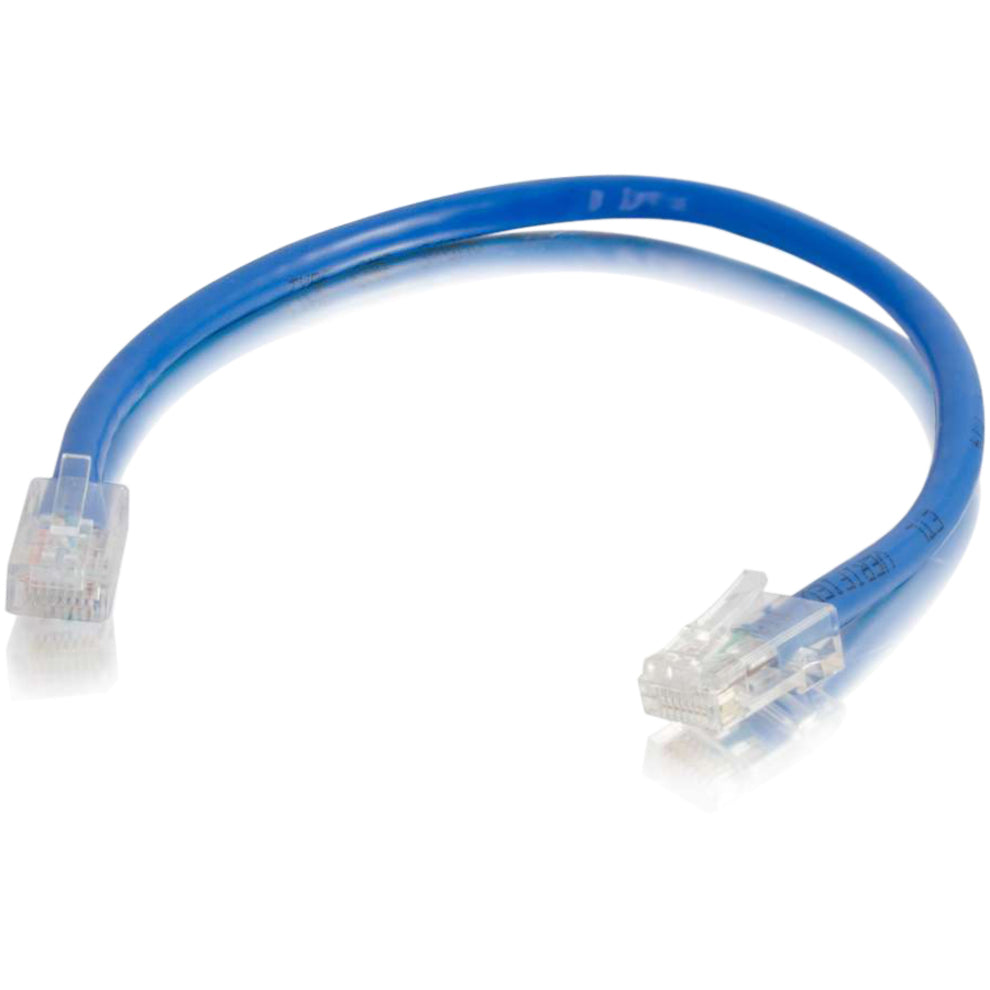 C2G 00962 6in Cat6 Non-Booted Unshielded (UTP) Network Patch Cable, Blue
