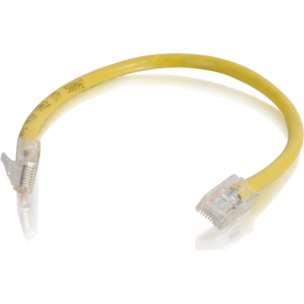 C2G 00966 6in Cat6 Non-Booted Unshielded (UTP) Network Patch Cable - Yellow, Lifetime Warranty