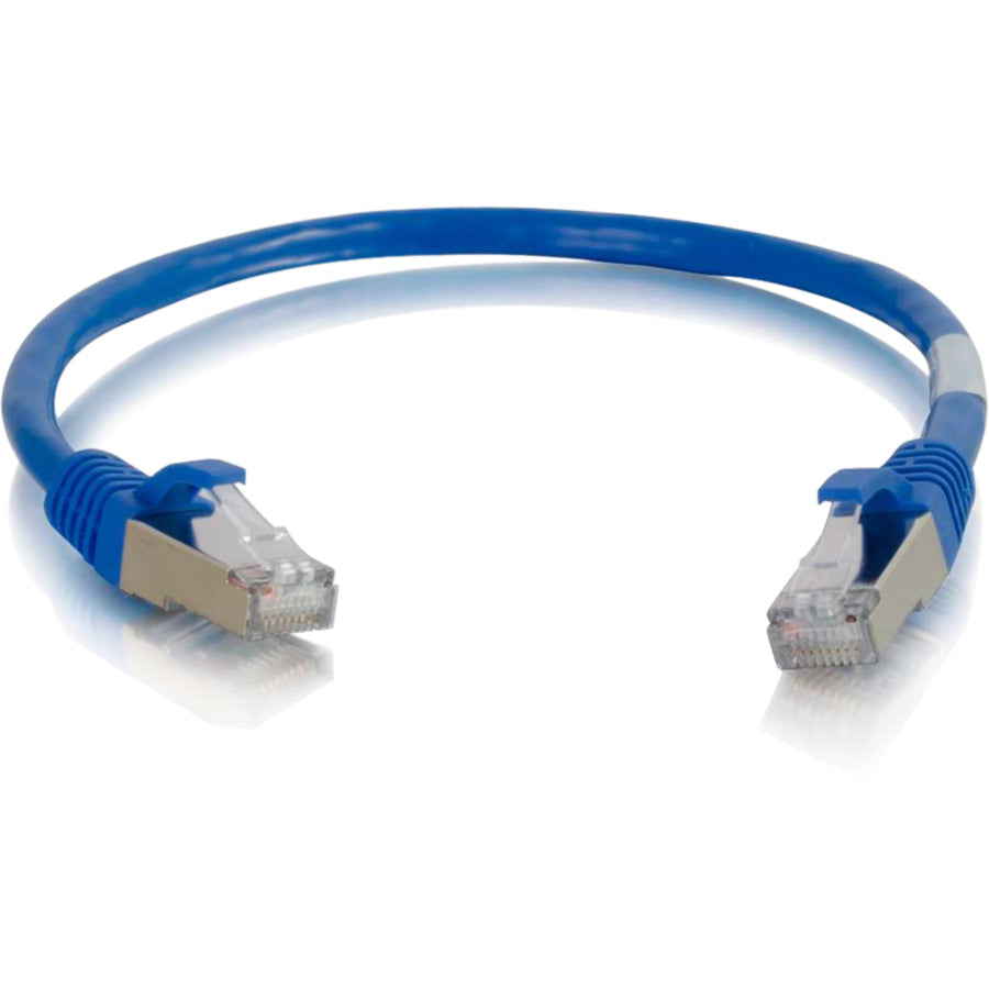 C2G 6in Cat6 Snagless Shielded (STP) Network Patch Cable - Blue (00980)