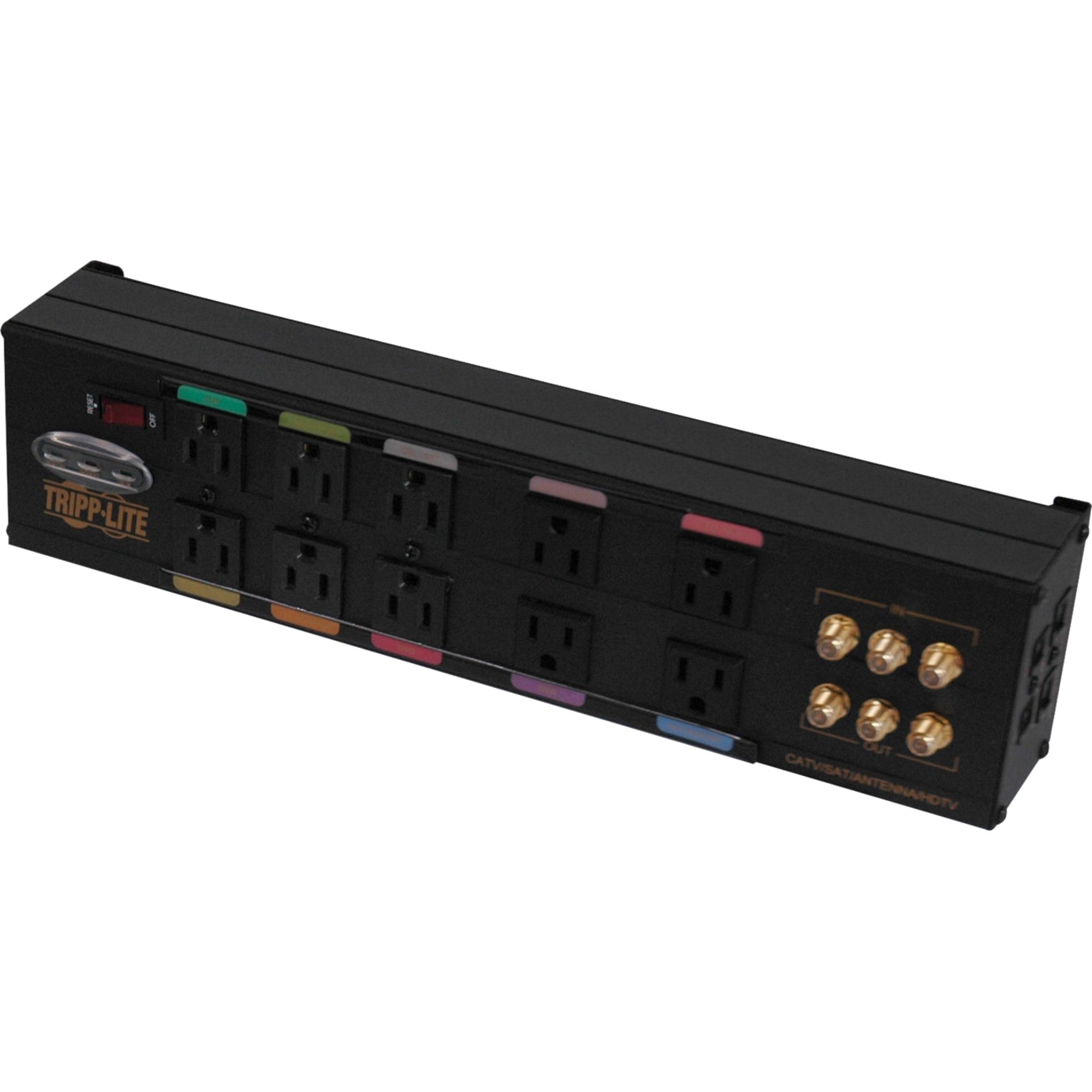 Tripp Lite HT10DBS Isobar Home/Business Theater Surge Suppressor, 10 Outlets, 3840J