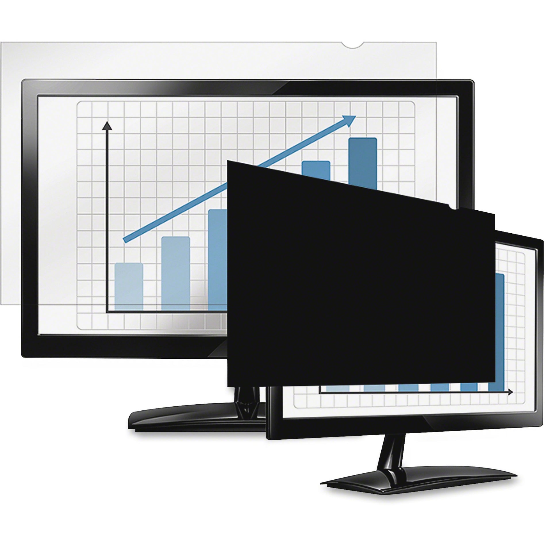 Fellowes 4807001 PrivaScreen Blackout Privacy Filter, 21.5" Wide-screen, 16:9, Blue Light Reduction, Easy to Apply/Remove