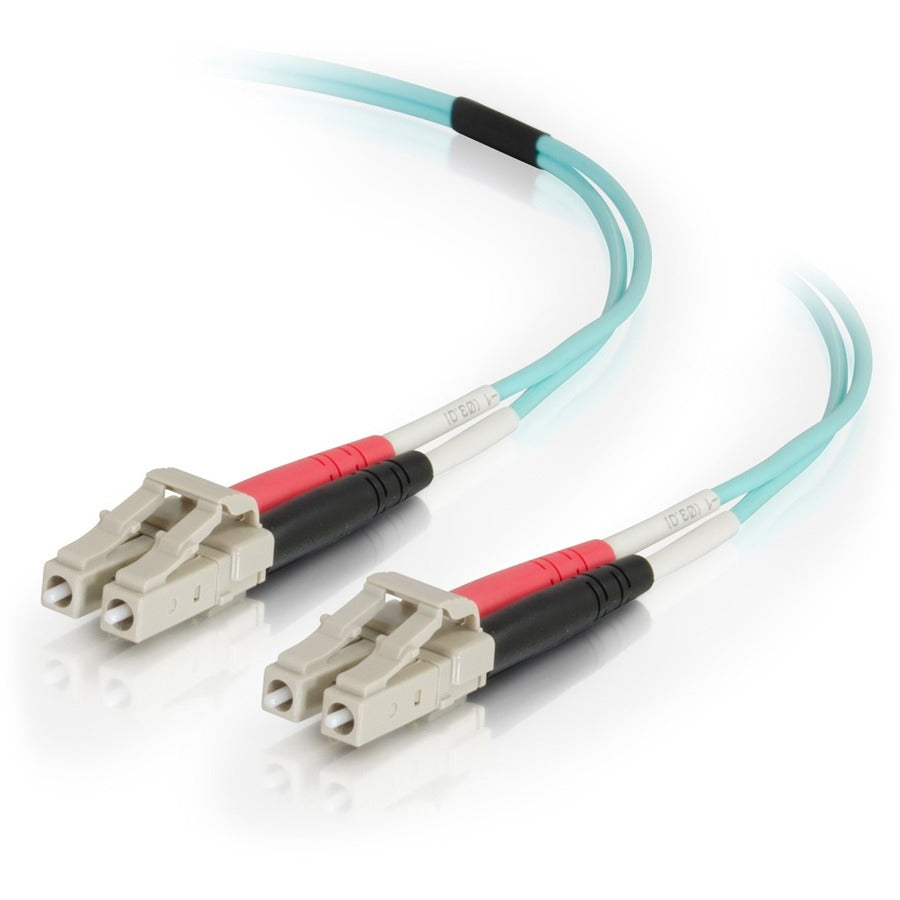 C2G 00998 2m LC-LC 50/125 OM4 Duplex Multimode PVC Fiber Optic Cable, 40/100Gb Data Transfer Rate
