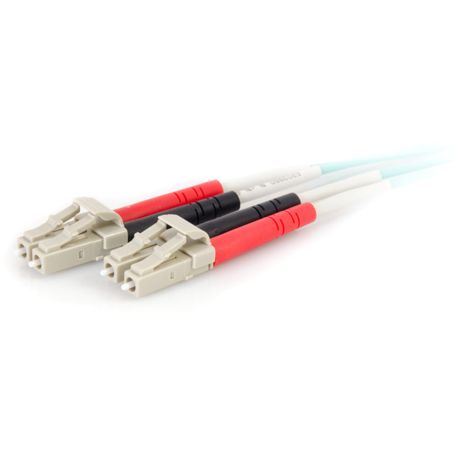 C2G 00998 2m LC-LC 50/125 OM4 Duplex Multimode PVC Fiber Optic Cable, 40/100Gb Data Transfer Rate