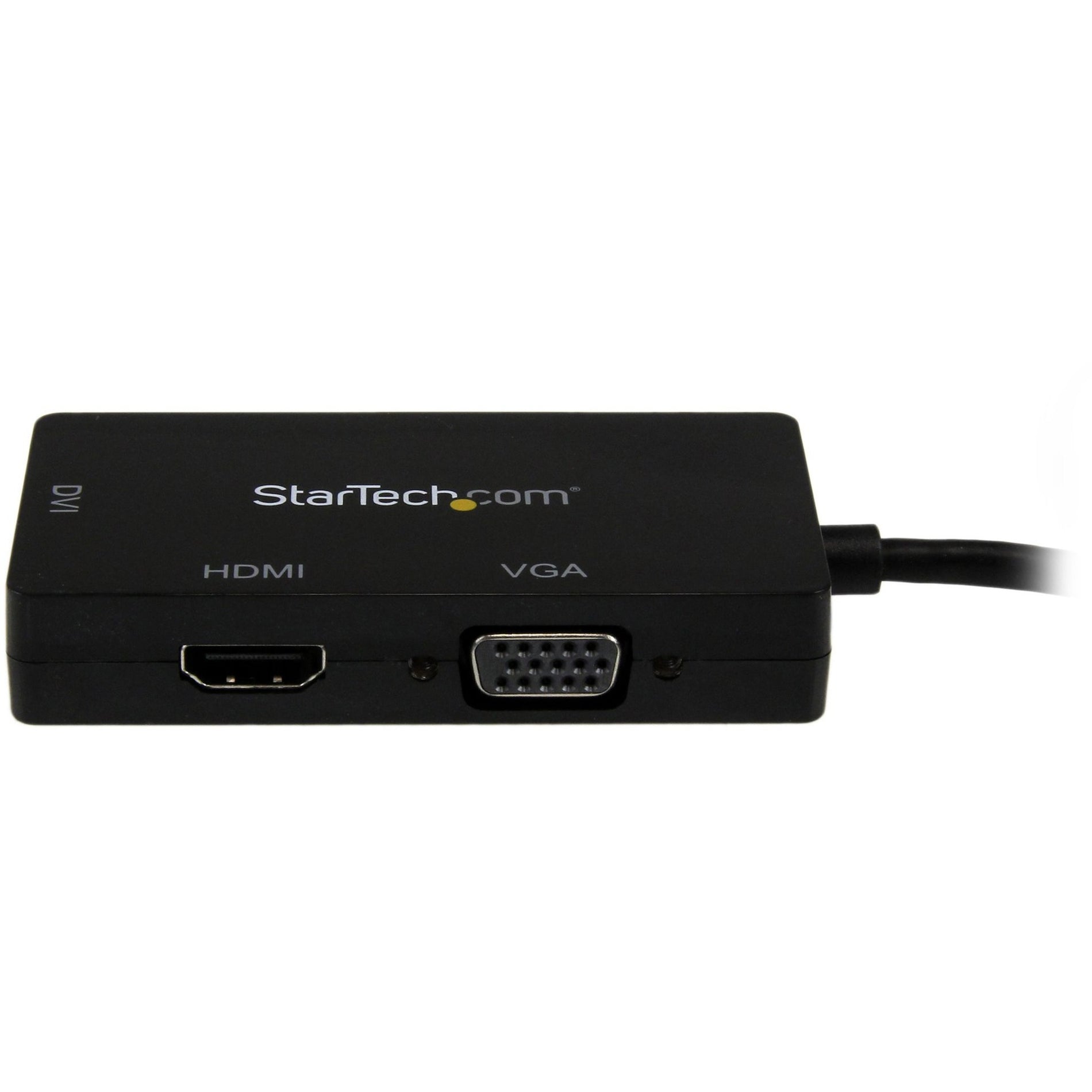 StarTech.com MDP2VGDVHD Mini DisplayPort to VGA DVI HDMI Adapter, 3-in-1 mDP Converter