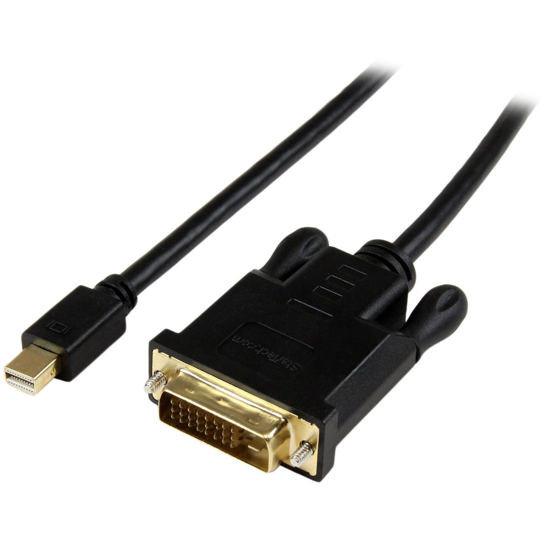 StarTech.com MDP2DVIMM6BS DisplayPort/DVI Video Cable, 6 ft, Extended Display Identification Data (EDID), Flexible, Active
