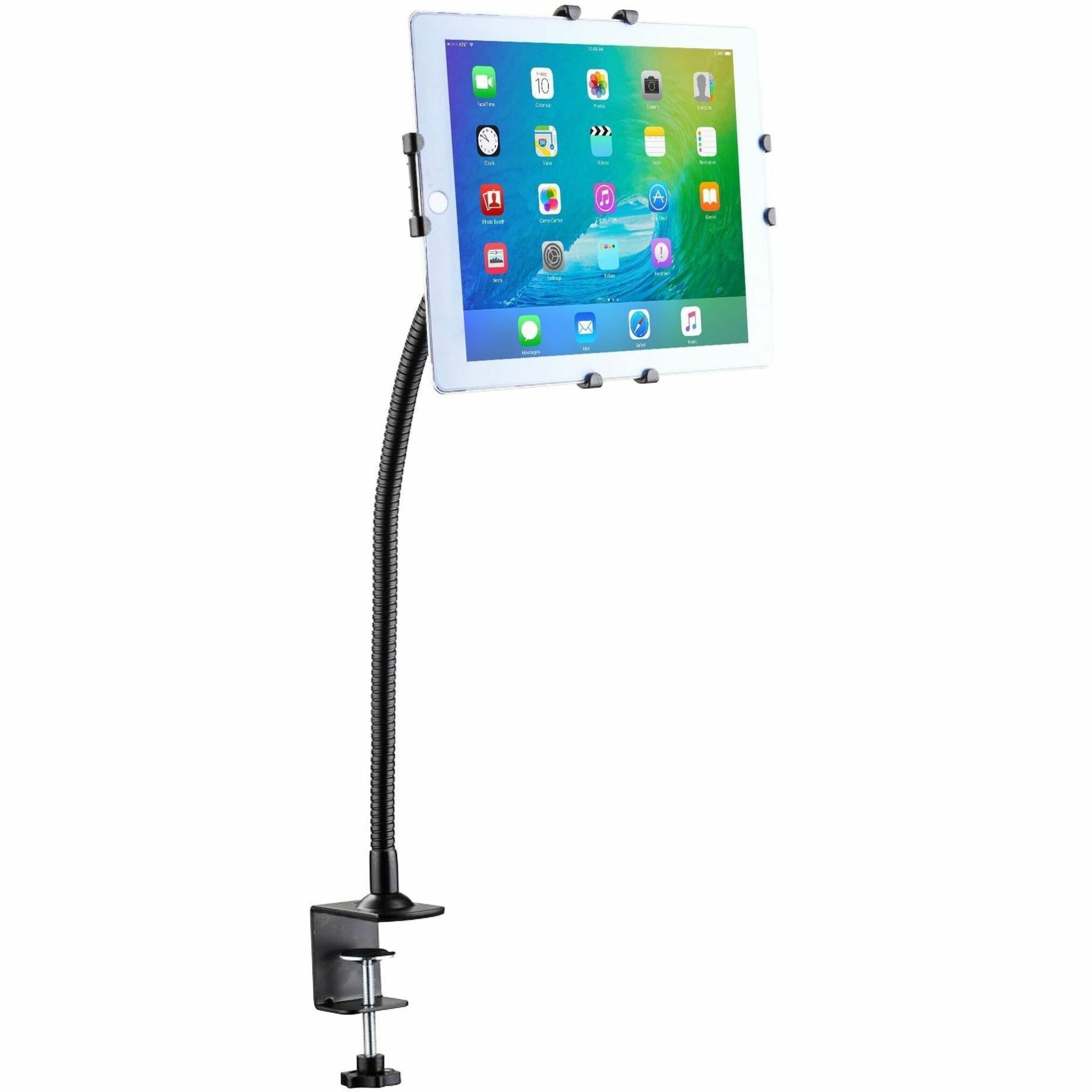 CTA Digital PAD-GCM Gooseneck Clamp Mount for iPad & Tablets, Adjustable Viewing Angle, Sturdy & Flexible