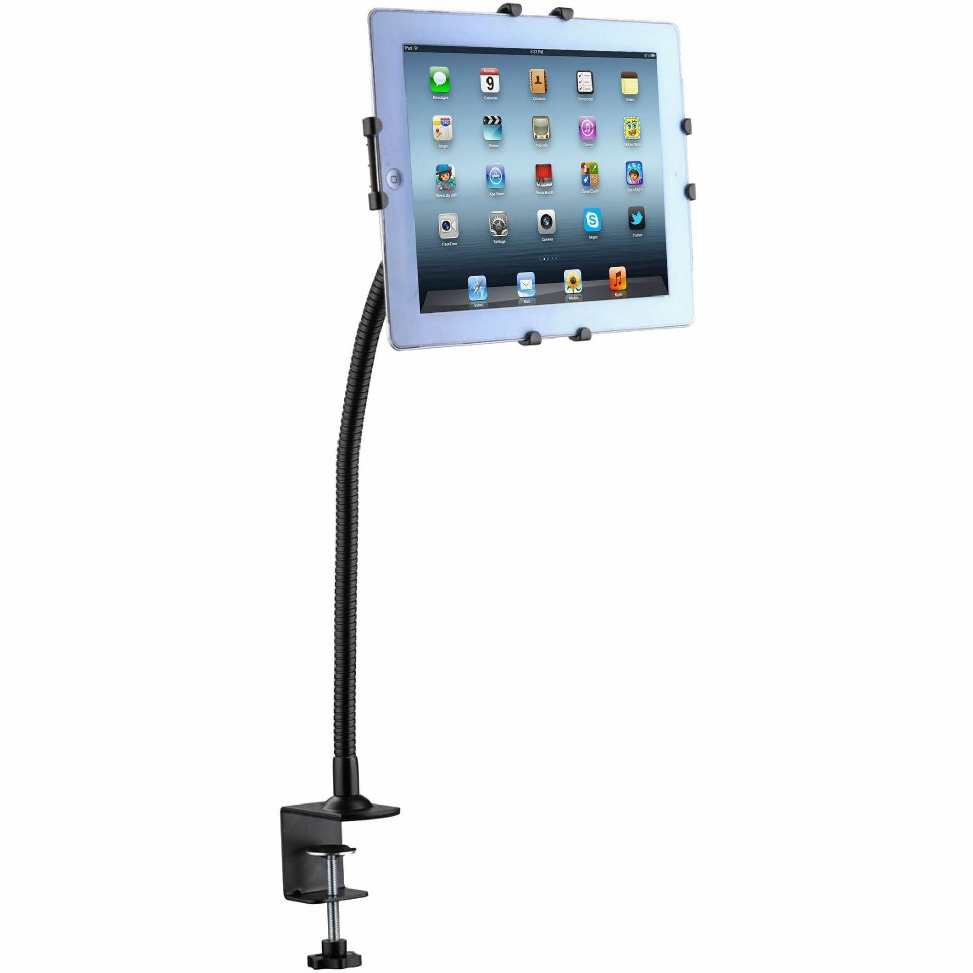 CTA Digital PAD-GCM Gooseneck Clamp Mount for iPad & Tablets, Adjustable Viewing Angle, Sturdy & Flexible